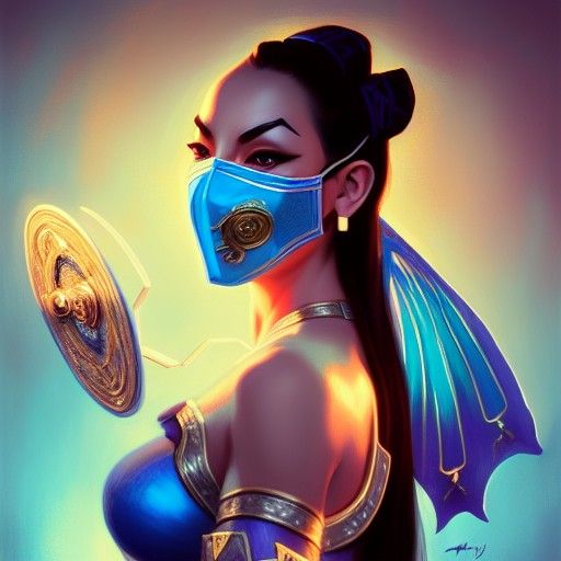 Princess Kitana Portrait in Auroracore Style