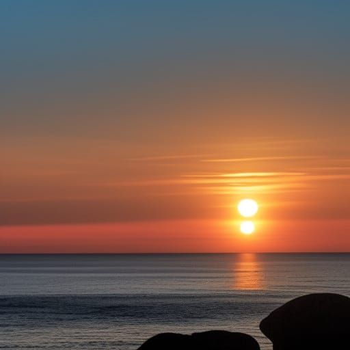 Ocean Sunset in Professional Photography Style