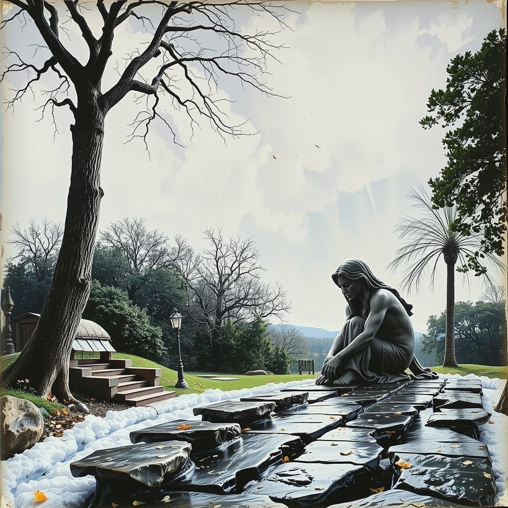 Hyperrealistic Sculpture with Vivid Colors and Dynamic Light...