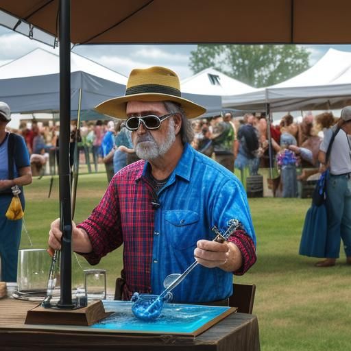 Glassblower at Country Fair Demonstration