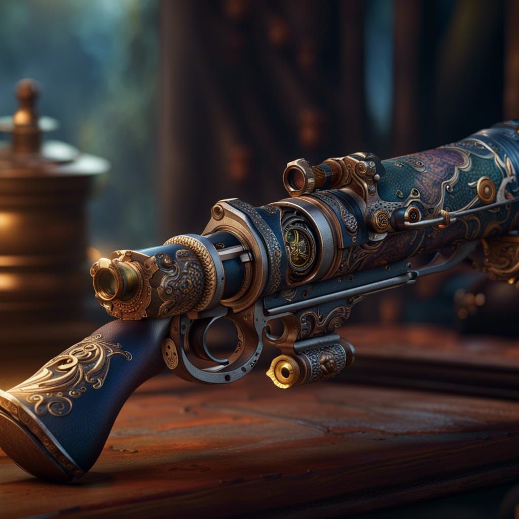 Fantastical Flintlock Pistol with Magic Scope