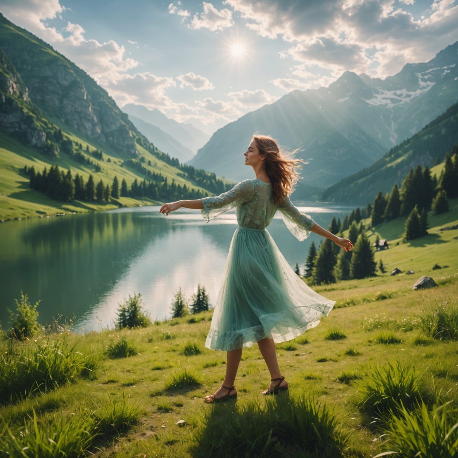 Serene Summer Morning Bliss in Vibrant Color Palette