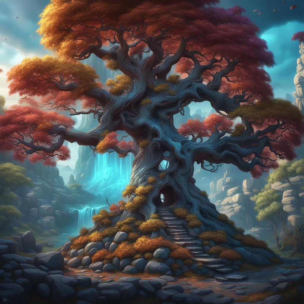 Gem Tree Fantasy Concept Art
