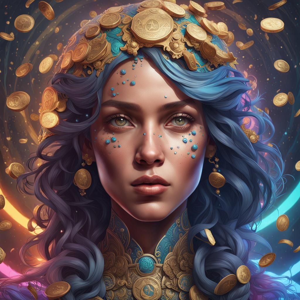 Detailed Portrait of Money in Artgerm Style