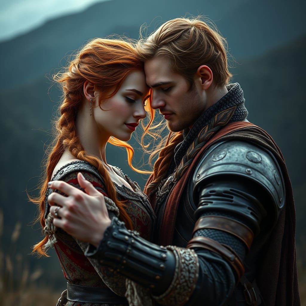 Highlands Romance: Warrior Princess Dance in Fine Art Style