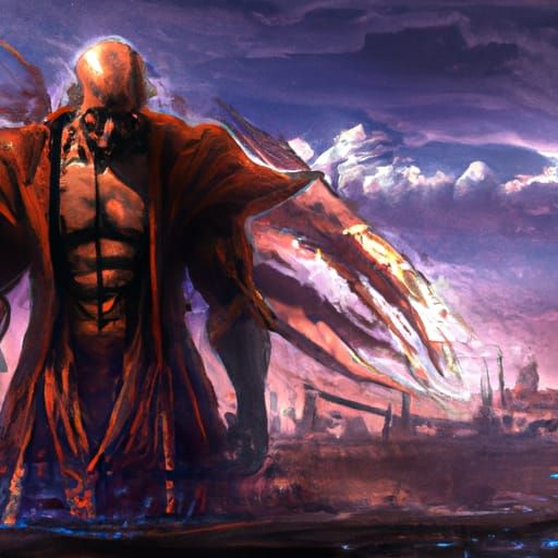 Saitama Dark Fantasy Concept Art in 8K