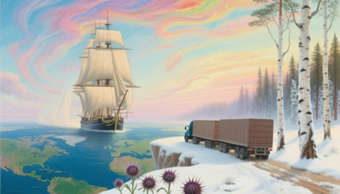 Majestic Ships Dream of the Sea at World's Edge