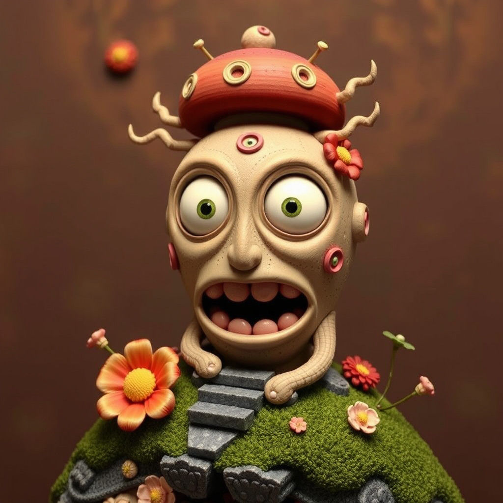 Surreal Portrait in Naoto Hattori Style