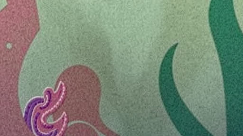 Woman Wearing T-Shirt with Intricate Design