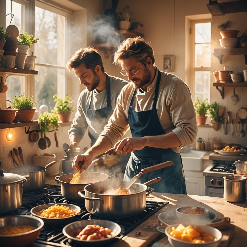 Serene Kitchen Scene in Soft Focus Photography