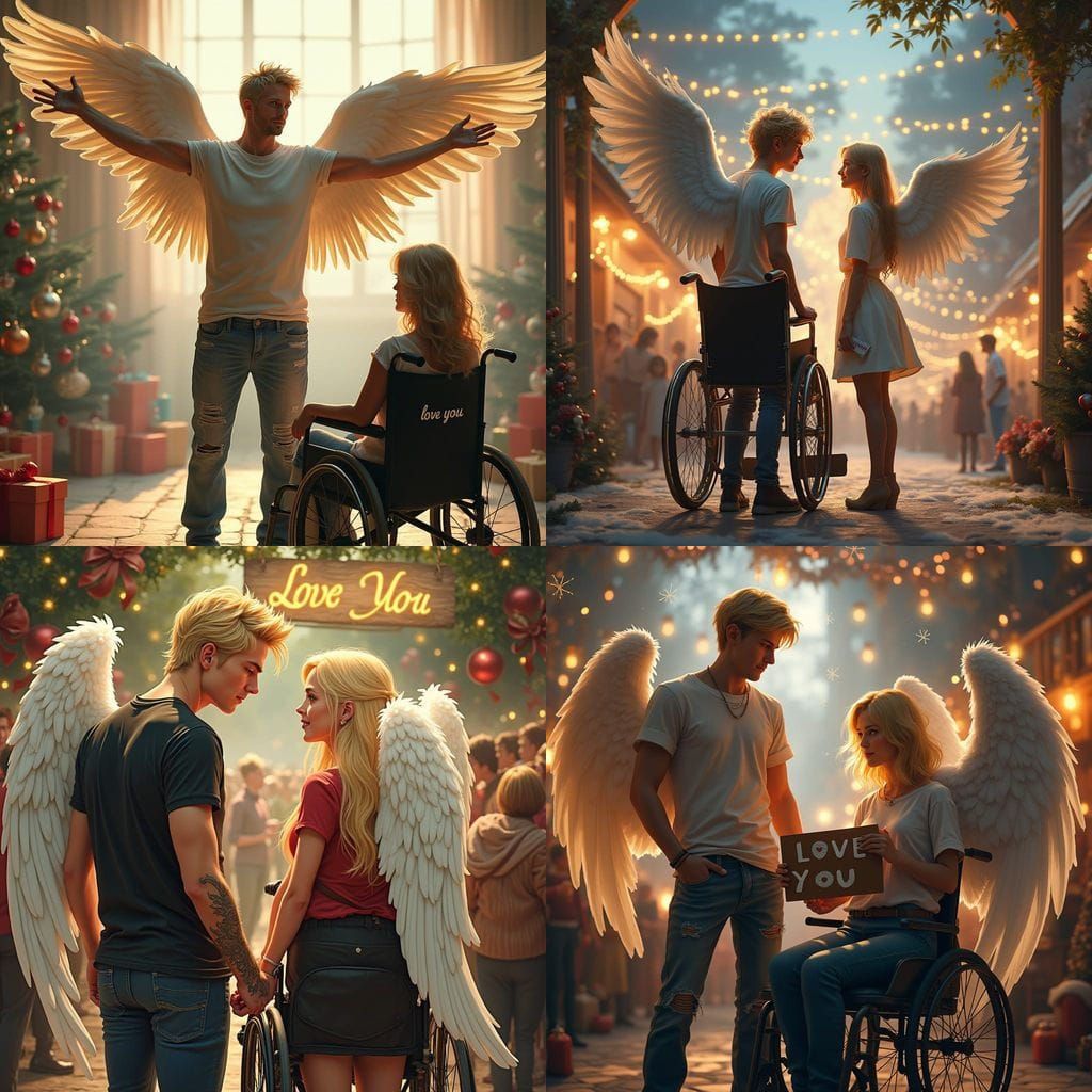 Angelic Rockstars on Christmas Gathering