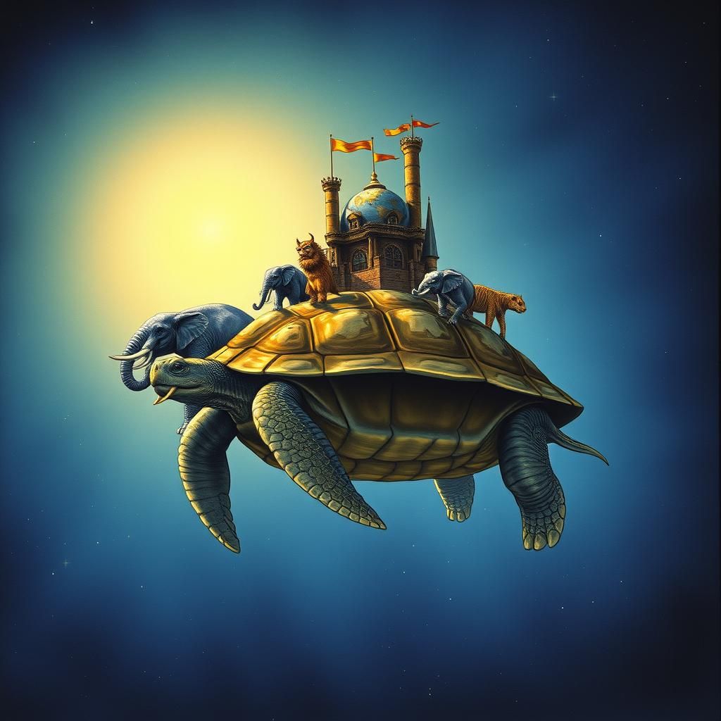 Illustration of Discworld on Great A'Tuin