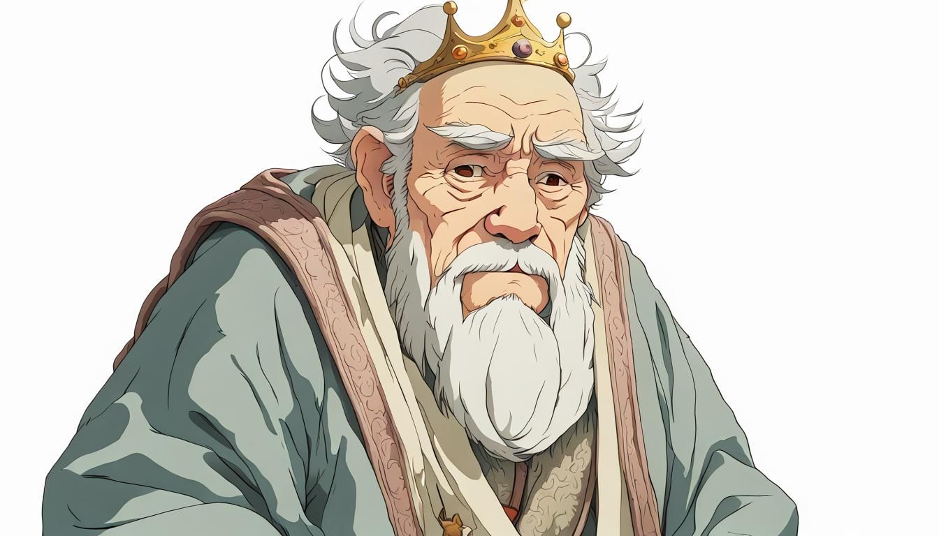 Anime Portrait of an Old Fantasy Kingdom King