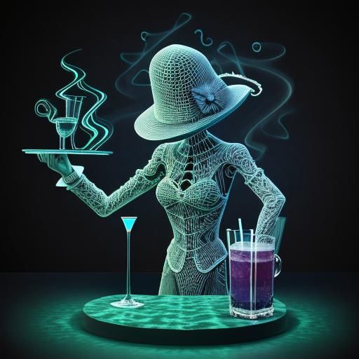 Ghost Bartender Serves Drinks in Abstract Style