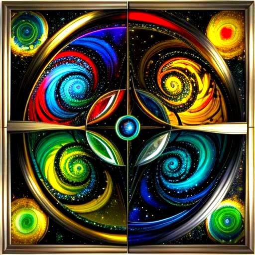 Fractured Galaxy: 3D Photorealistic Murano Glass Explosion