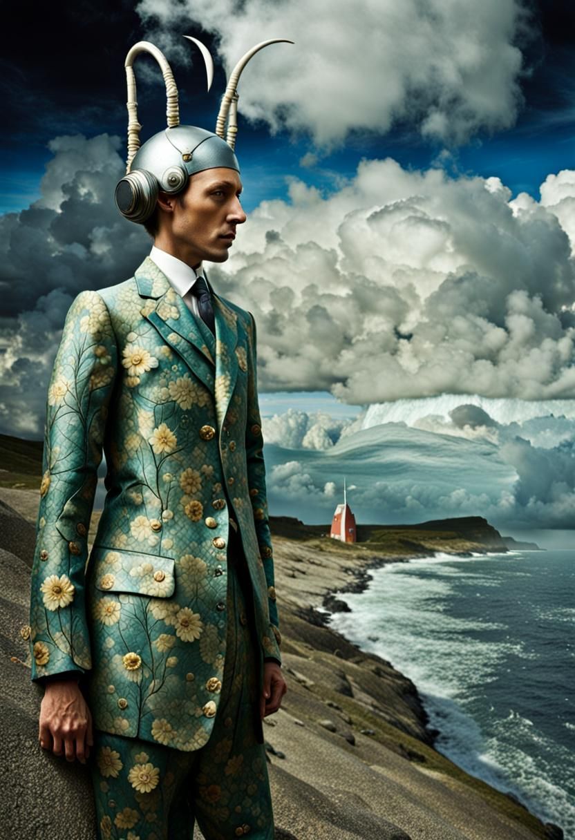 Surreal Alien Celebration in Dreamy Restaurant Photography