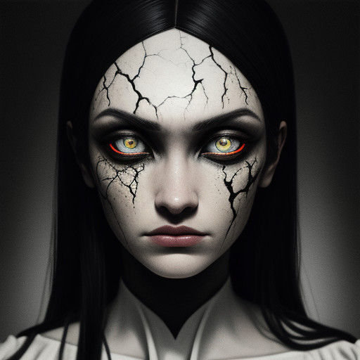 Ethereal Portrait in Low-Key Chiaroscuro