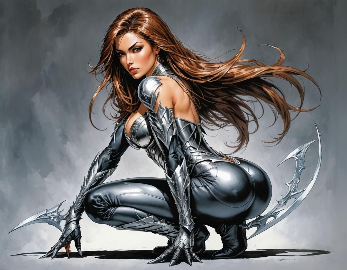 Sara Pezzini Portrait in Royo and Lee Style