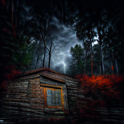 Eerie Haunted Cabin in the Woods