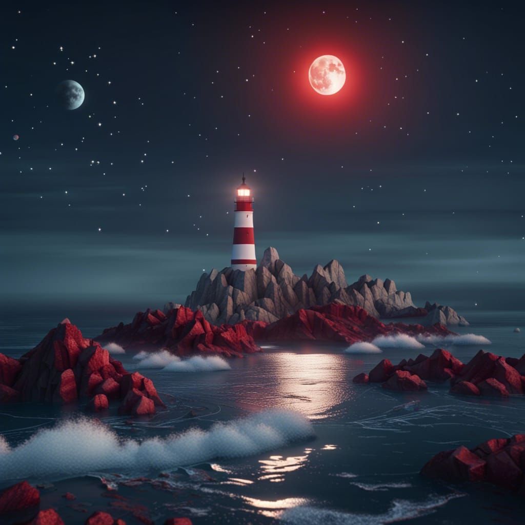 Rocky shore fantasy land