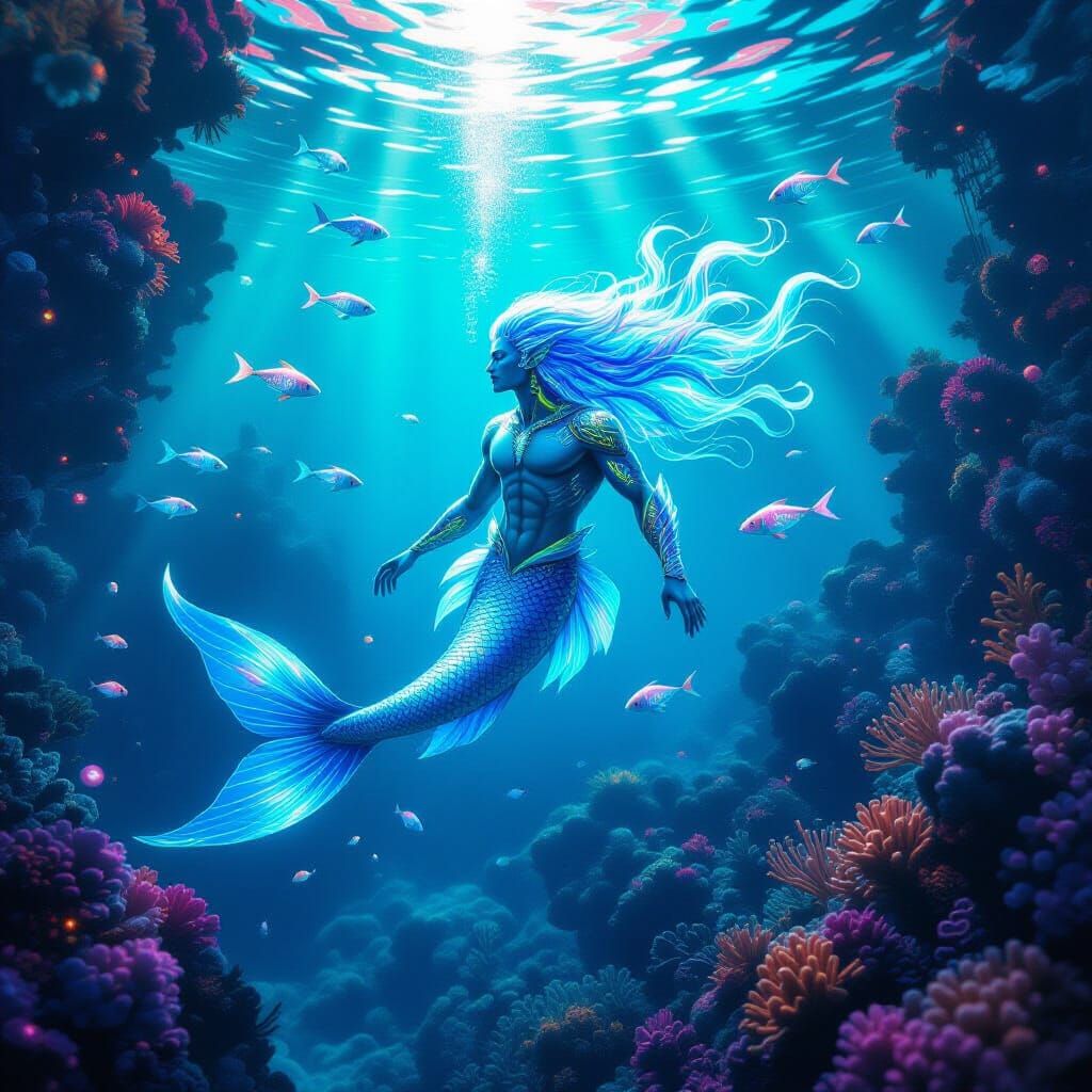 Merman in Circuitry Coral Reef