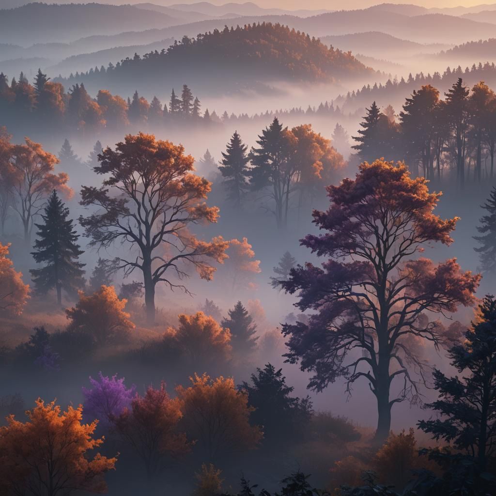 Misty Sunset Environment Art in Unreal Engine 5 Style