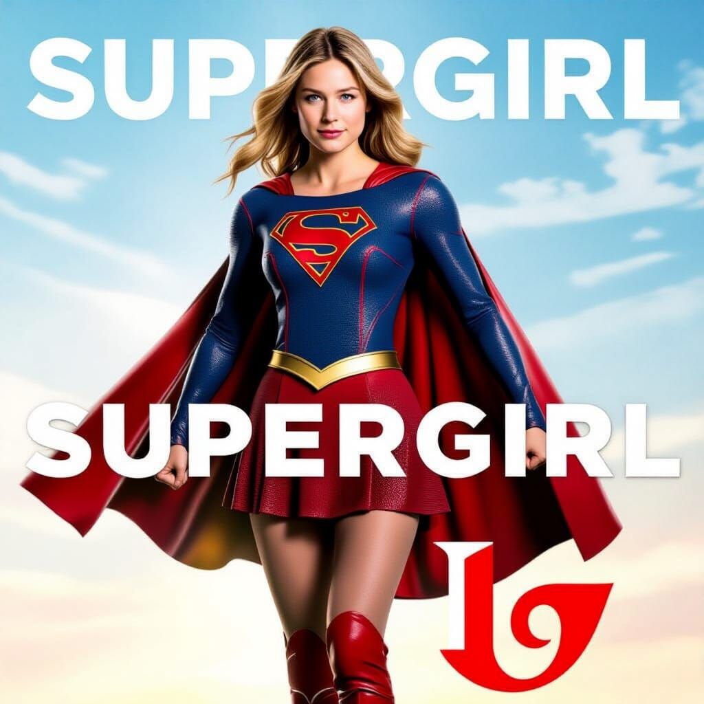 Realistic and Sexy Supergirl Illustration