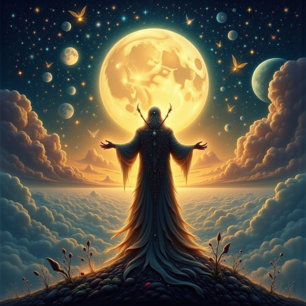 Heimdall Vigilant Under Luminous Moon