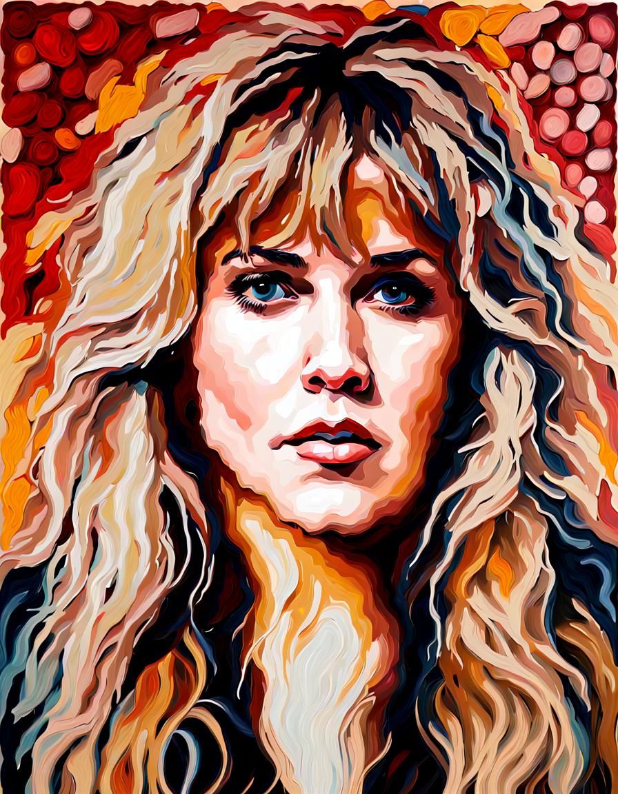 Stevie Nicks Impasto Painting