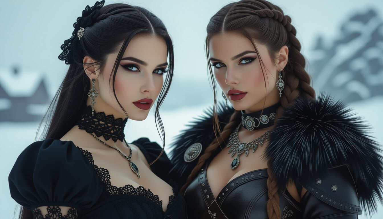 Goth and Visigoth Women in Cinematic Photorealistic Scene