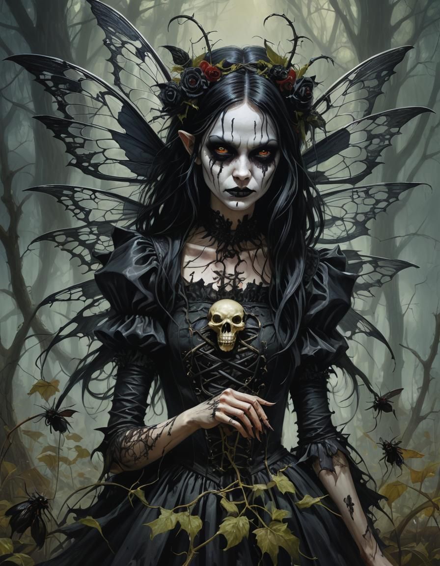 Gothic Poison Fairy in Sinister Style