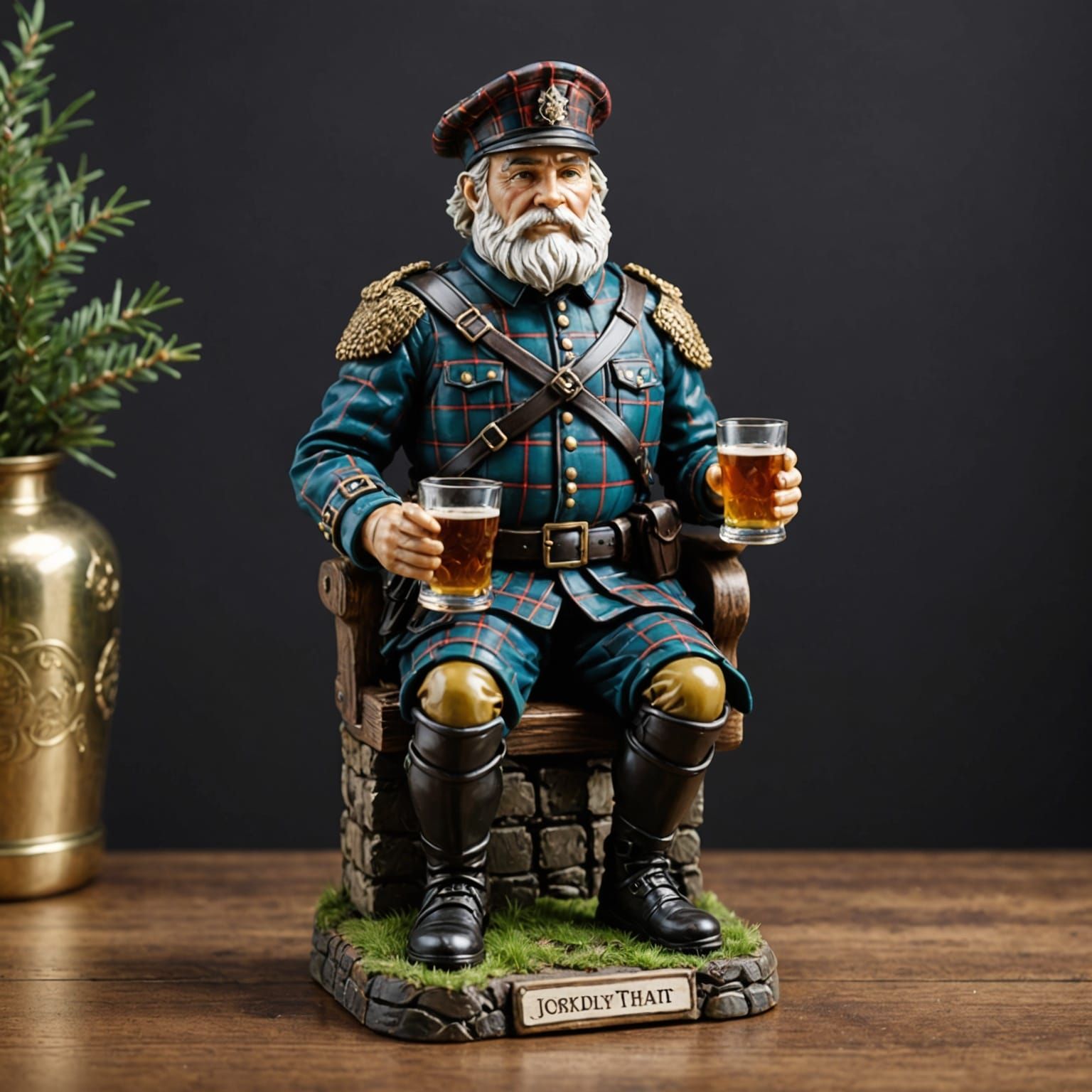 Resin Tartan Soldier Cast in Toast