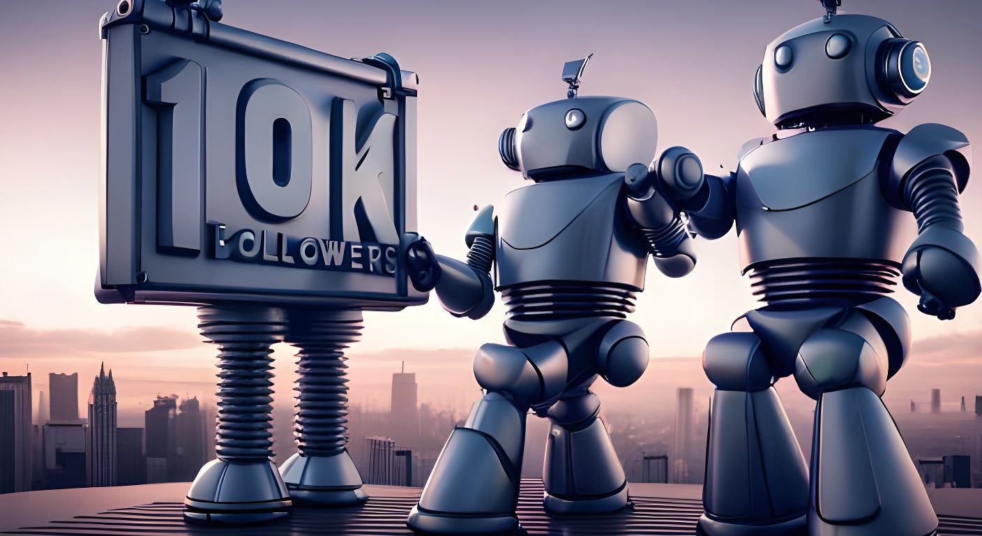 Robots Celebrate 10K Followers in Glass Style