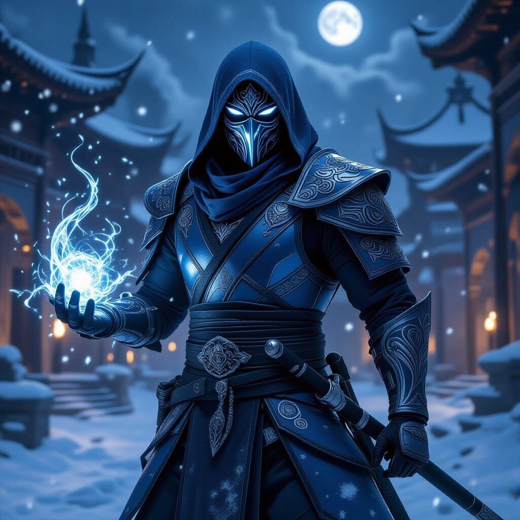 Sub-Zero Ninja with Ottoman Arabesque Armor