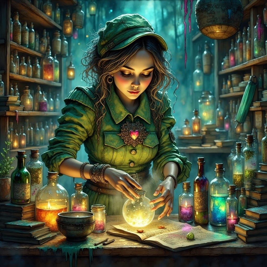 Enigmatic Apothecary in a Primeval Forest