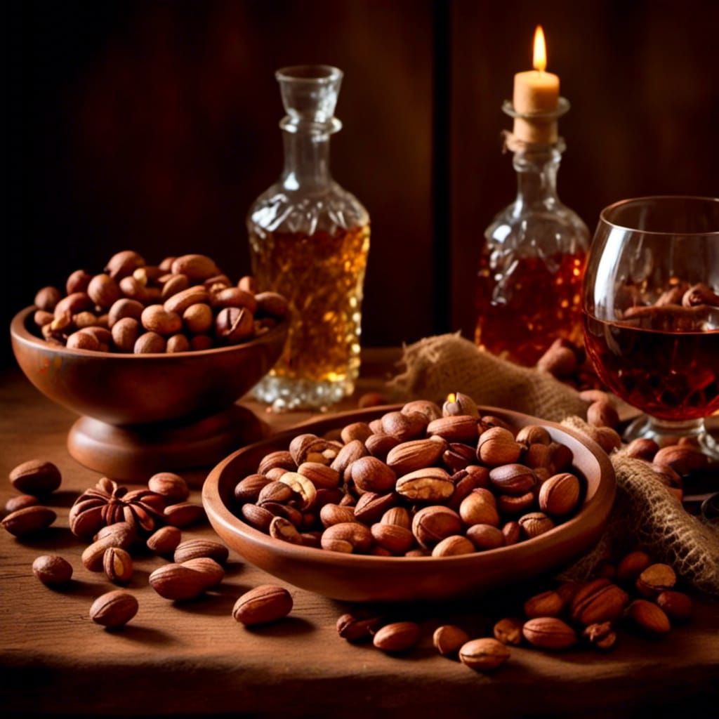 Brandy and Nuts Still Life in Oil on Canvas