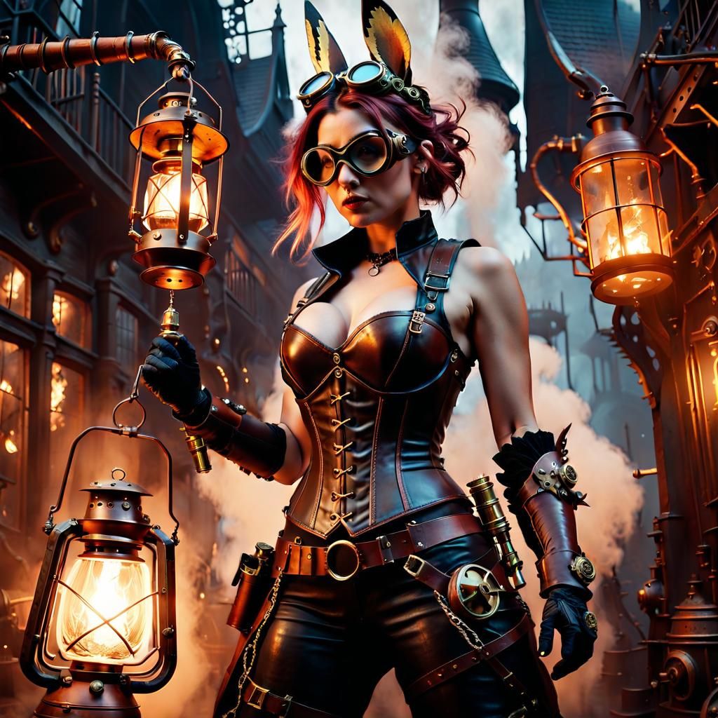 Girl Falls into Steelpunk Fantasy World