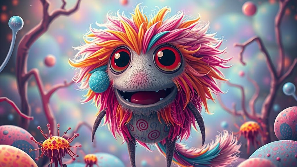 Whimsical Multicolor Patacreatmouf in Dreamlike Digital Art