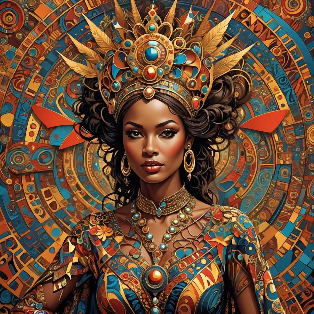 Radiant Queen of Funk in Funk Art Style