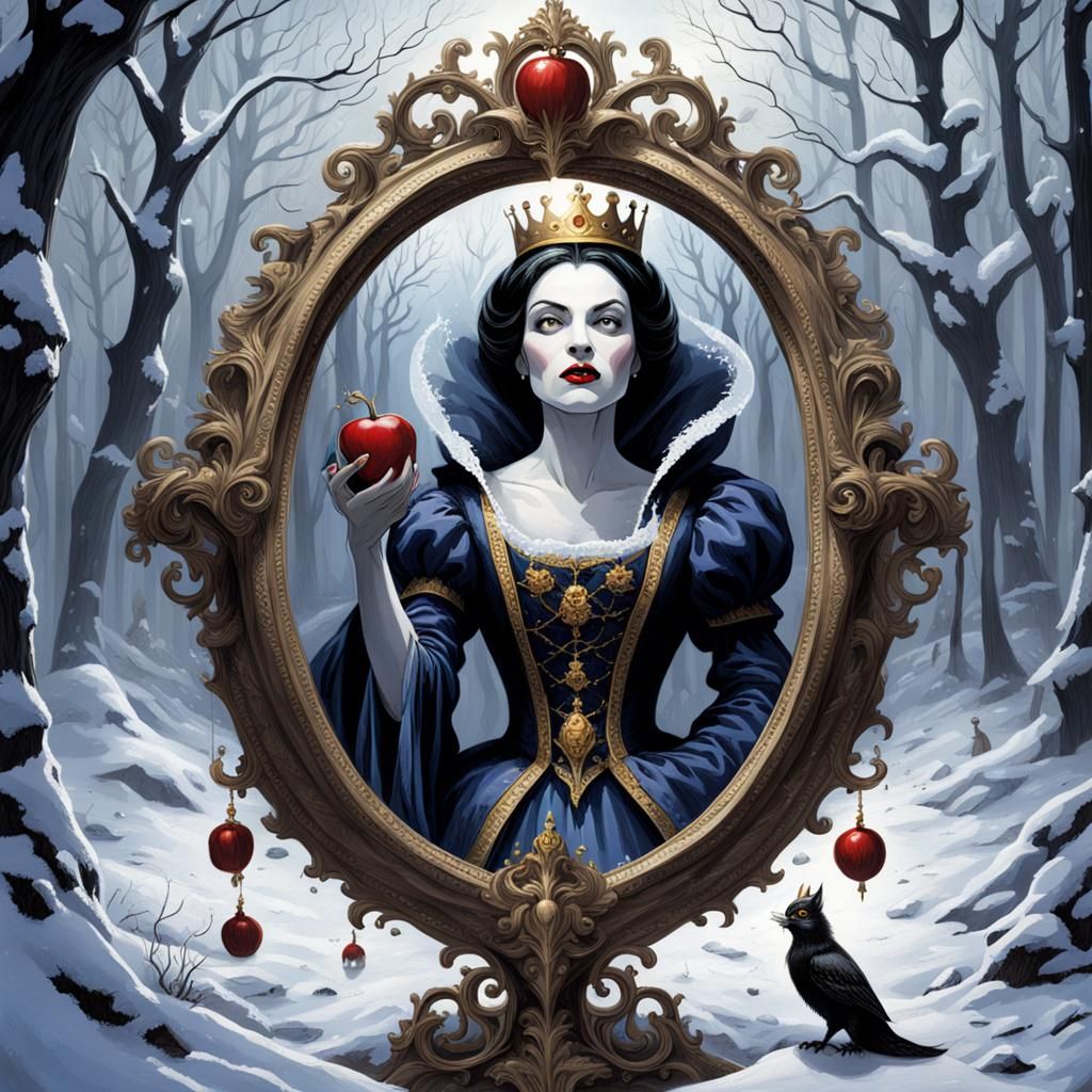 Evil Queen in Magic Mirror: Snow White Fairy Tale