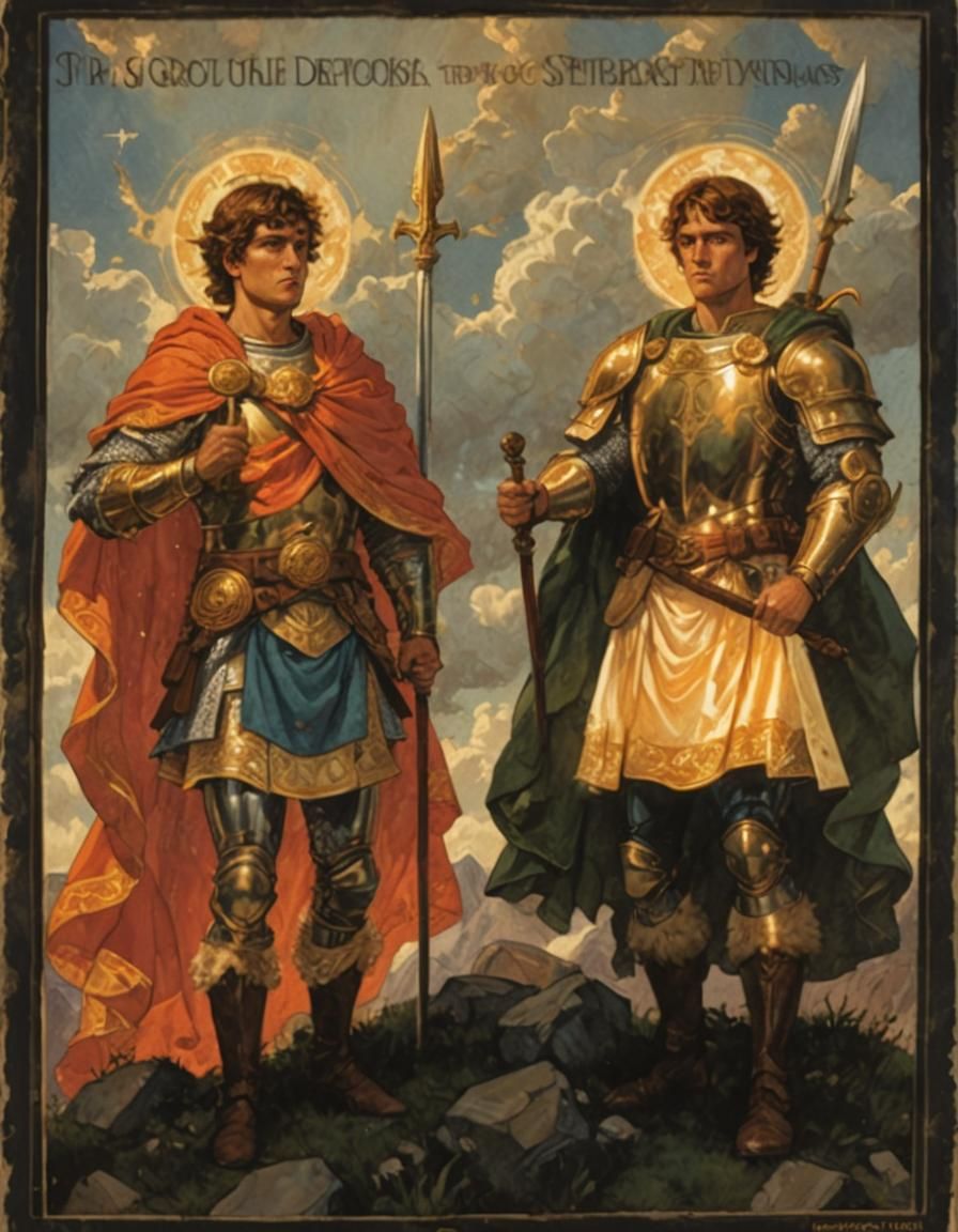 St. George and St. Demetrius in Divine Comic Art
