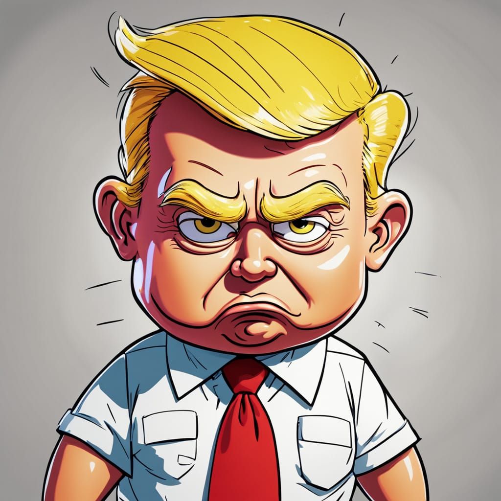 Baby Trump Cartoon in DreamWorks Style