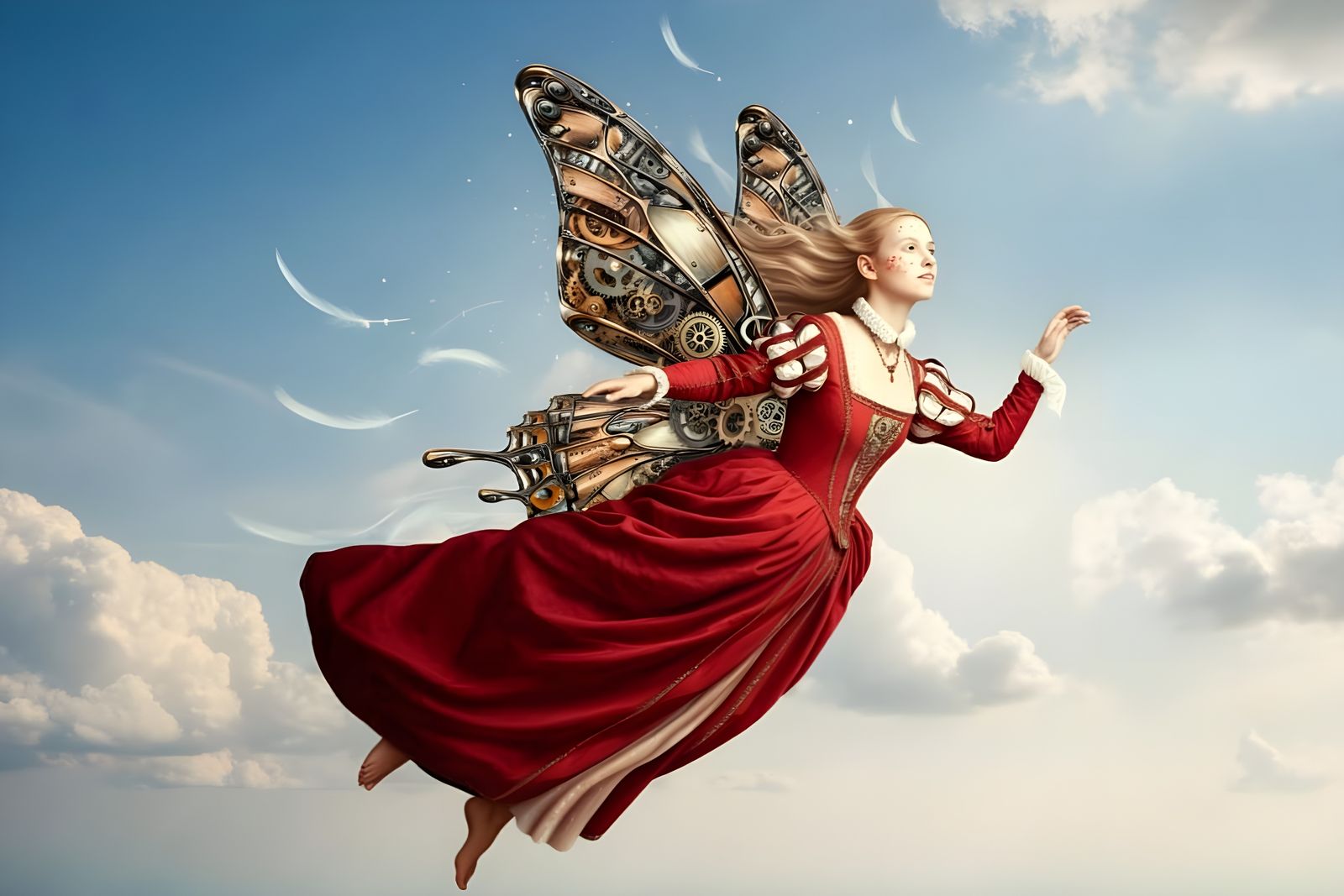 Steampunk Fantasy Flight with Renaissance Lady