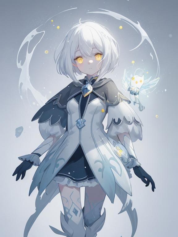 Anime Girl Figure Skating in Pastel Winter