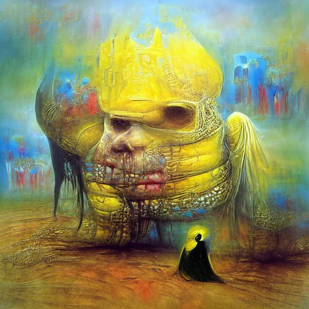 King in Yellow in Biomechanical Surrealism