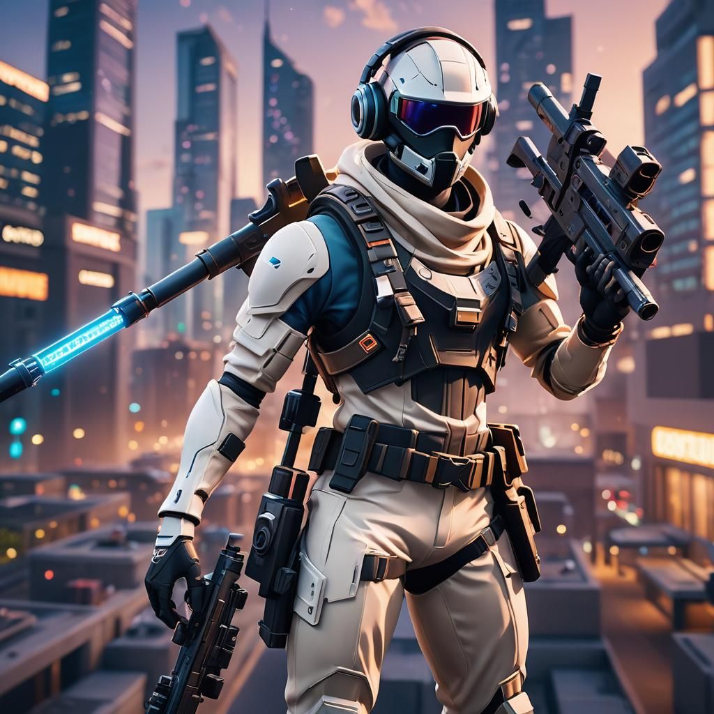 Fortnite Character in High-Fashion Photography