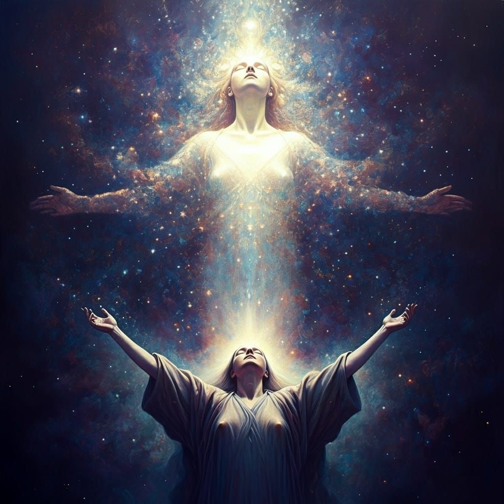 Ethereal Ascension in Cosmic Splendor