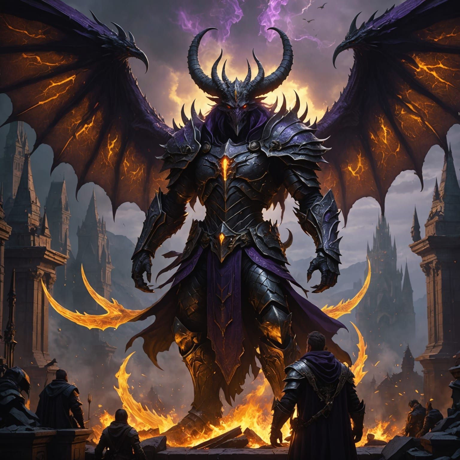 Dragon Overlord in Dark Fantasy Style