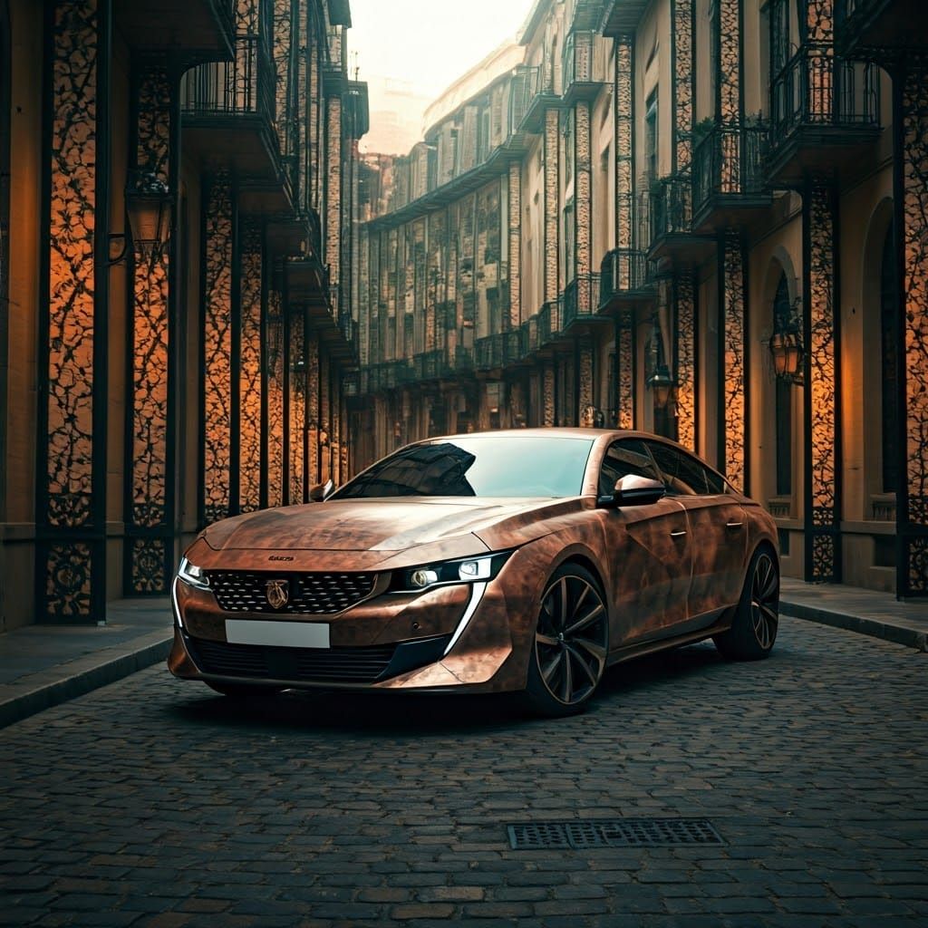 Steampunk Peugeot Cruises Through Art Nouveau Village