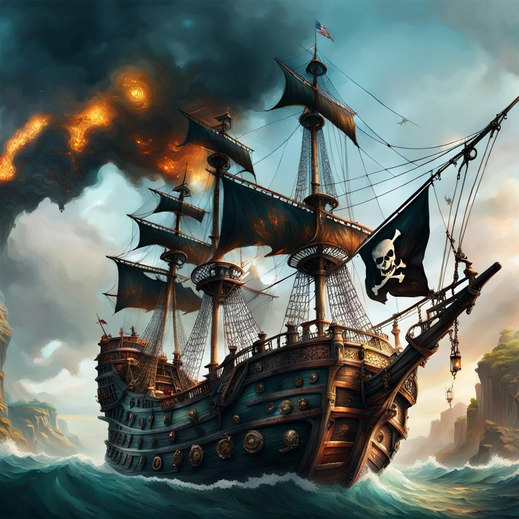 Joyful Old Ladies Take Over Pirate Ship